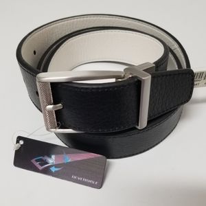 Nike Black & White Flat Strap Reversible Golf Belt 42